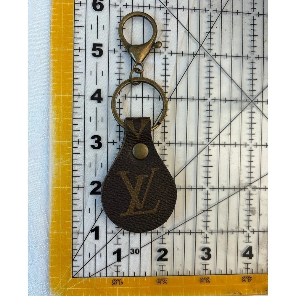 Keychain Key Holder Clip Chain Bag Charm Monogram Reworked Upcyled Vintage Y2K